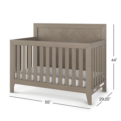 Child Craft Kieran 4-in-1 Convertible Crib, Baby Crib Converts to Day Bed, Toddler Bed and Full