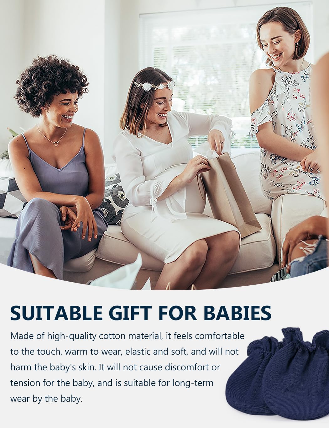 Cute Baby Mittens Newborn, No Scratch Baby Boy Mittens, Baby Girl Hat Gloves for Toddlers, Infant, Newborn