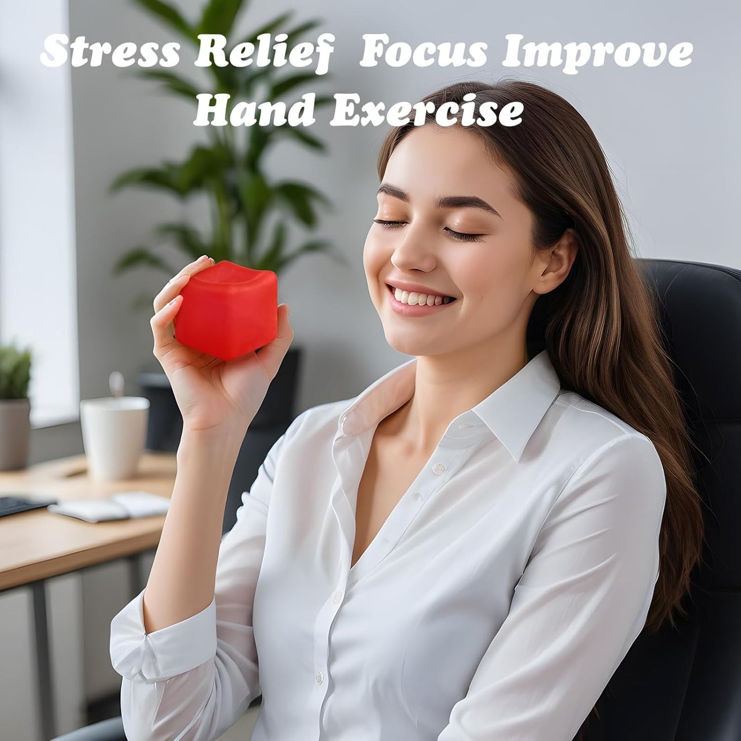 4Pack Slow Rise Squishy Square Cube Nice Stress Cube Gel Stress Balls for Adults, Malt Sugar Stress Balls, Fidget Ice Cube Squishy‘s - Relieve Anxiety/Autism/ADD/ADHD