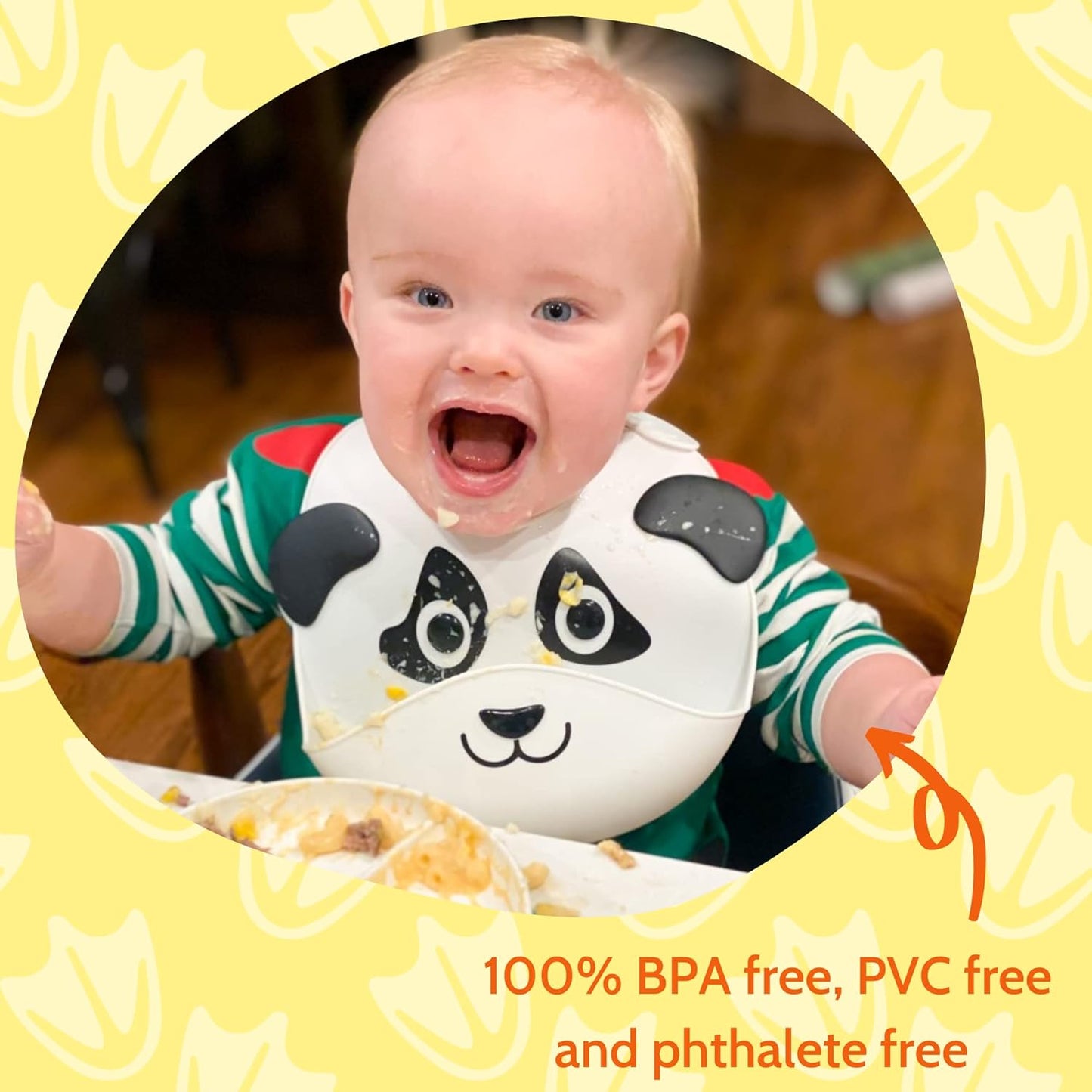 Silly Goose Silicone Animal Baby Bibs for Babies and Toddlers, Waterproof, Adjustable, Soft, Extra