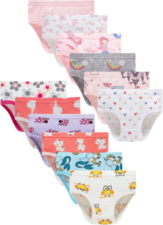 Family Feeling Little Girl Underwear Toddler Panties Big Kids Undies Soft 100% Cotton
