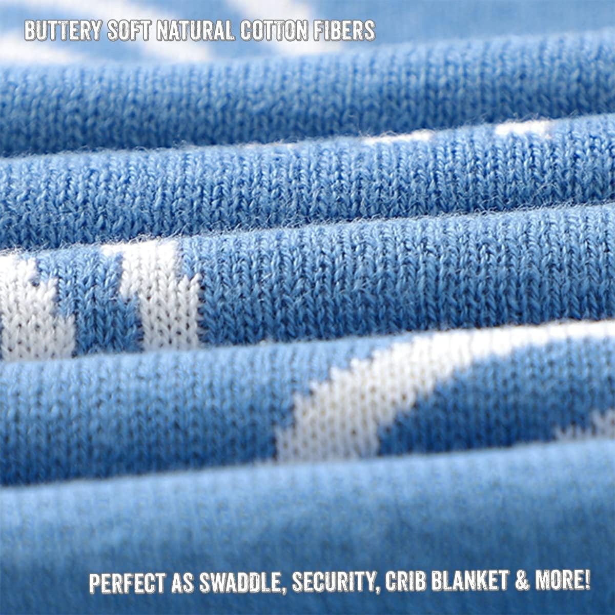 Baby Receiving Blanket Boys 100% Cotton Buttery Soft Cozy Receiving Swaddle Crib Stroller Blanket