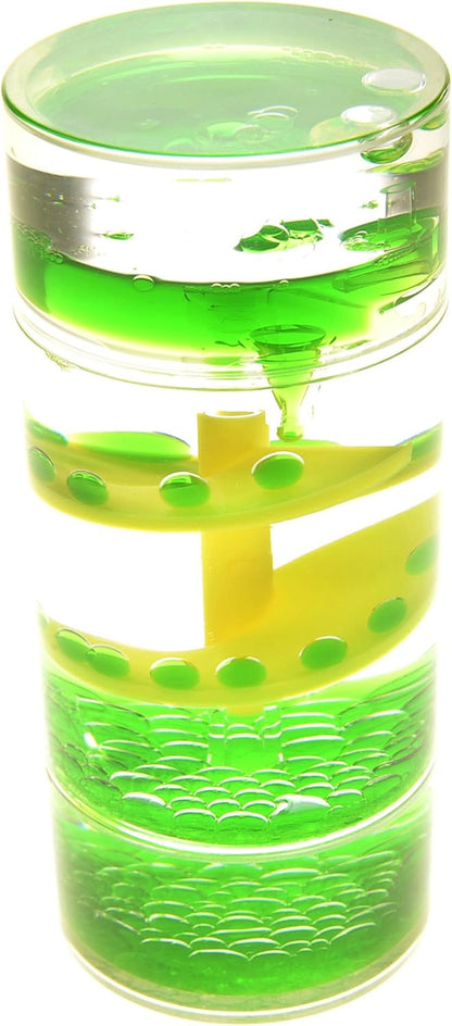 PowerTRC Cylinder Liquid Motion Bubbler, Liquid Sensory Toy Timer, Calm and Relaxing Fidget Desk Toy, Helps with Anxiety, Austism, ADHD. Gifts for Kids and Adults Classroom and Office