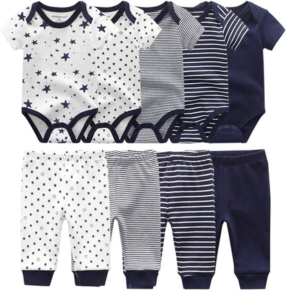 Kiddiezoom Unisex Newborn Baby Short-Sleeve Bodysuit Baby Layette Essentials Giftset Clothing Set