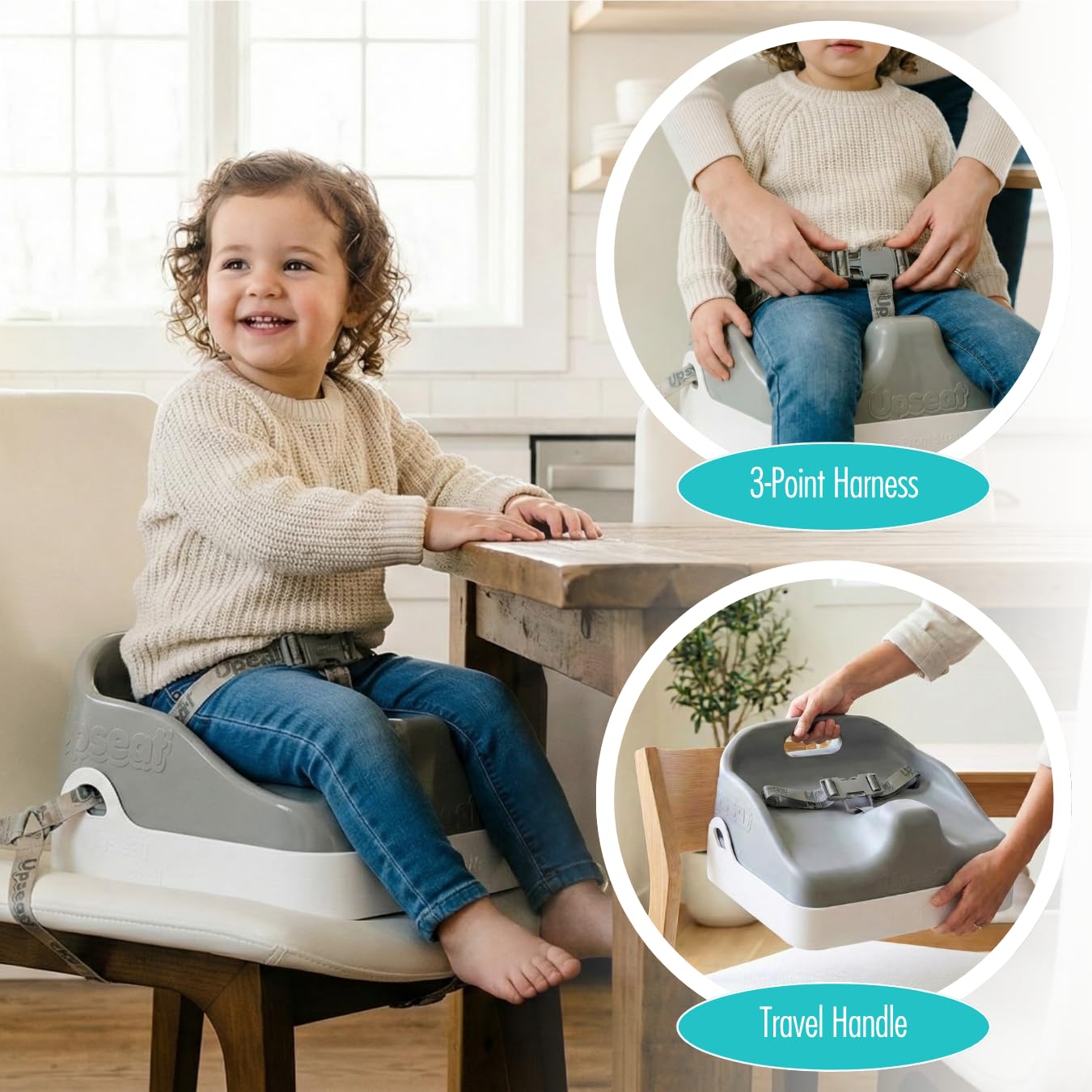 Upseat Boost - The Original Ergonomic Toddler Booster Seat for Dining Table, Developed with