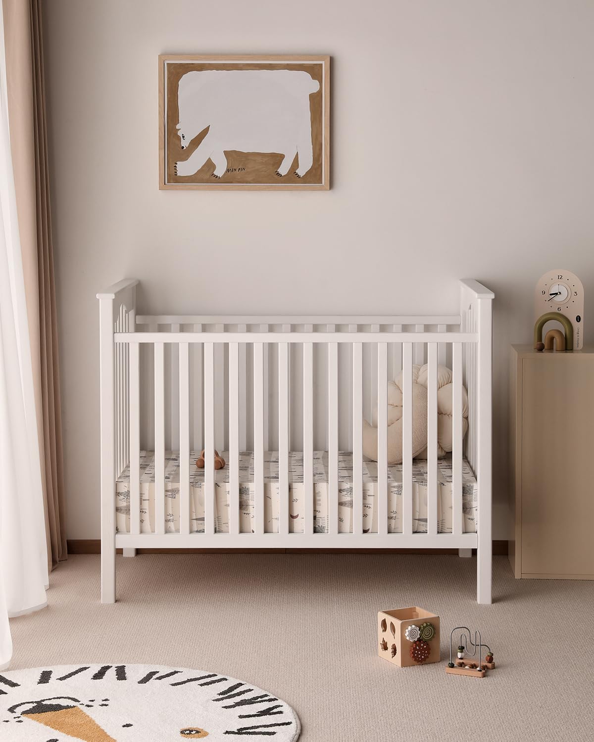 Yoofoss Baby Crib Sheets 2 Pack for Boys and Girls - 52x28 Fitted Crib Sheet Neutral Fits for