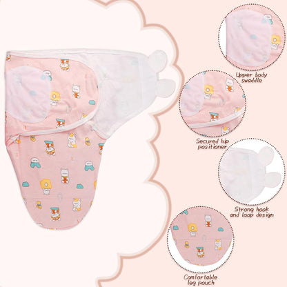 Baby Swaddle Sleep Sacks with Hats for 0-3 Months Baby Swaddle Blanket Wrap Newborn Swaddles Sack