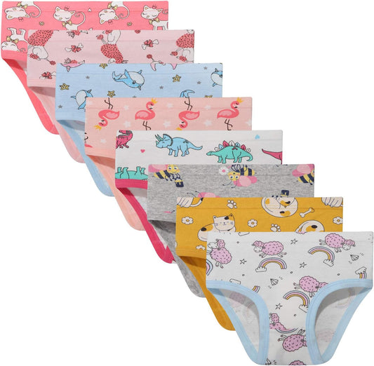 Girls' Cotton Brief Breathable Toddler Panties Kids Assorted Underwears 6-8 pieces