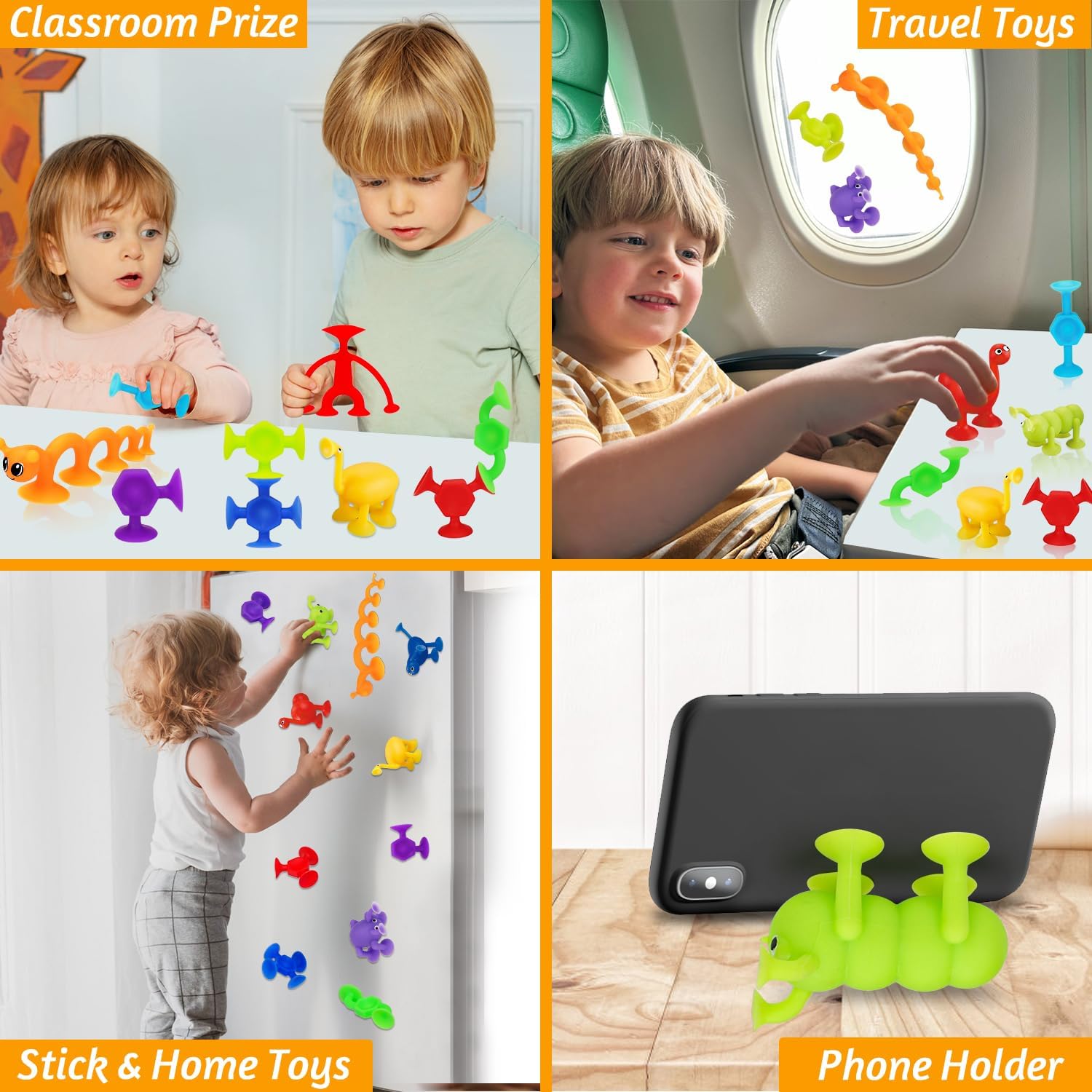 32 PCS Toddler Suction Cup Toys Kids Bath Toy 1-3 3-5 Party Favor Goody Prize Filler Stuffer Gifts