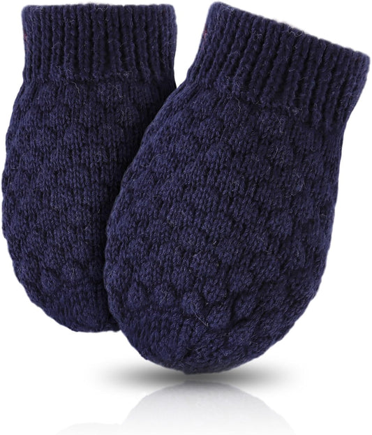 Baby Knit Mittens Toddler Boys Girls Gloves Winter Infant Newborn No Scratch Mitten 0-3 Years