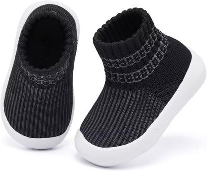 Eashi Baby Boy Girl Non-Skid Indoor Infant Walking Shoes Breathable Warm Elastic Sock Shoes with Memory Sole Protect Toes Outdoor Sneakers