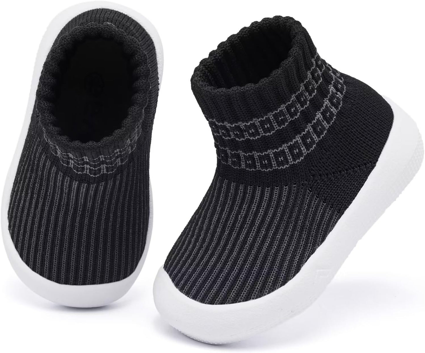 Eashi Baby Boy Girl Non-Skid Indoor Infant Walking Shoes Breathable Warm Elastic Sock Shoes with Memory Sole Protect Toes Outdoor Sneakers