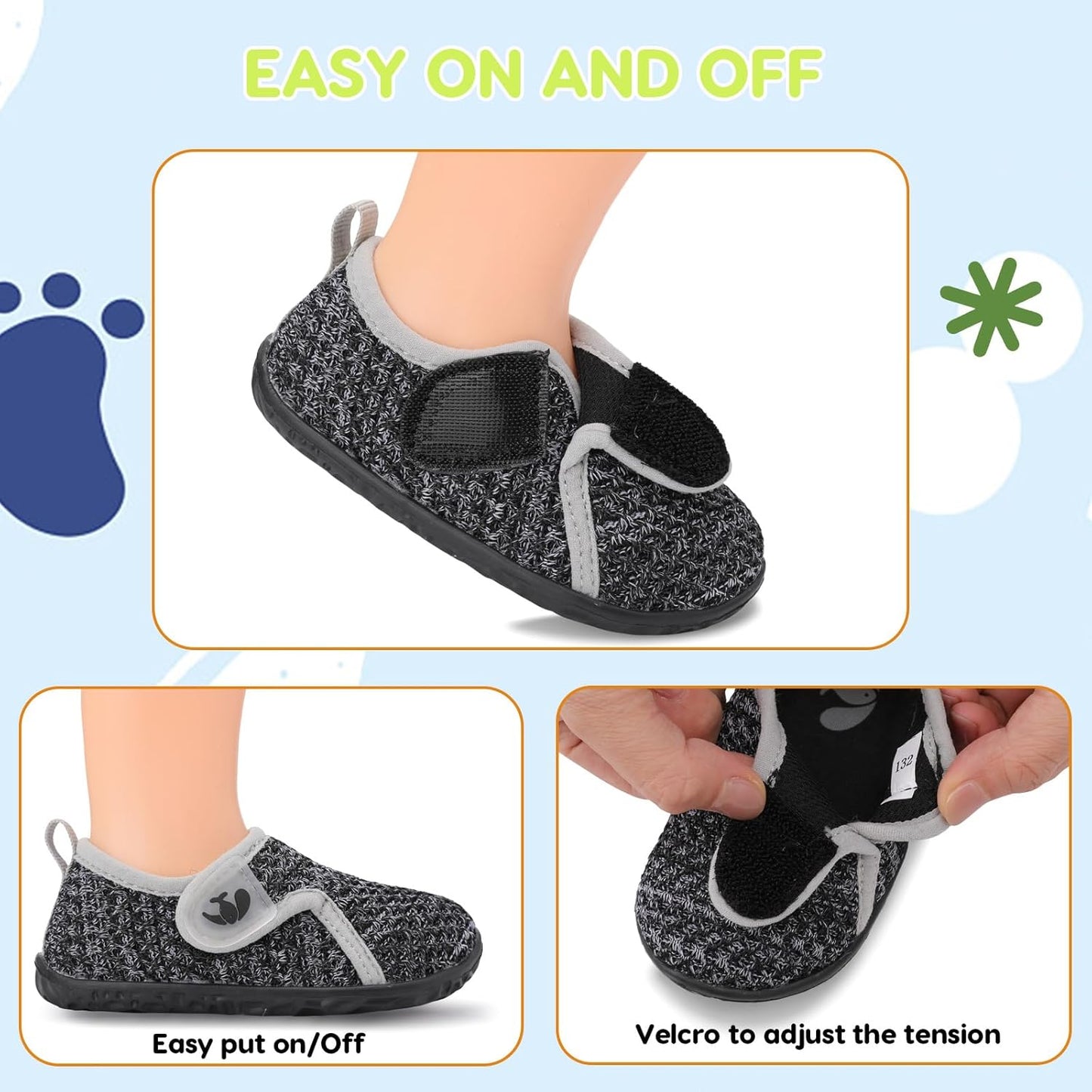 FEETCITY Baby Boys Girls First Walking Shoes Infant Sneakers Crib Shoes Breathable Lightweight Slip On Shoes