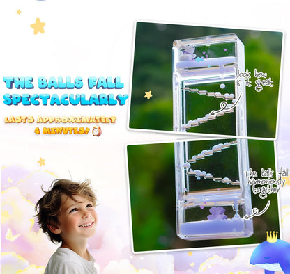 Exclusive Model Liquid Motion Bubbler Timer Soothing Sensory Toy for Relaxation Calming Stress Relief and Sensory Play Perfect for Kids and Adults Unique Desk Decor for Stress and Focus.