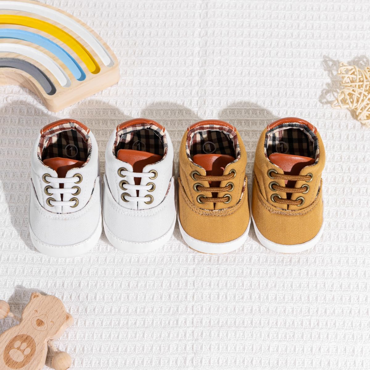 Morbido Infant Baby Boys Girls Canvas Sneaker Toddler Slip On Anti Skid Newborn First Walkers Candy Shoes for 0-18 Months