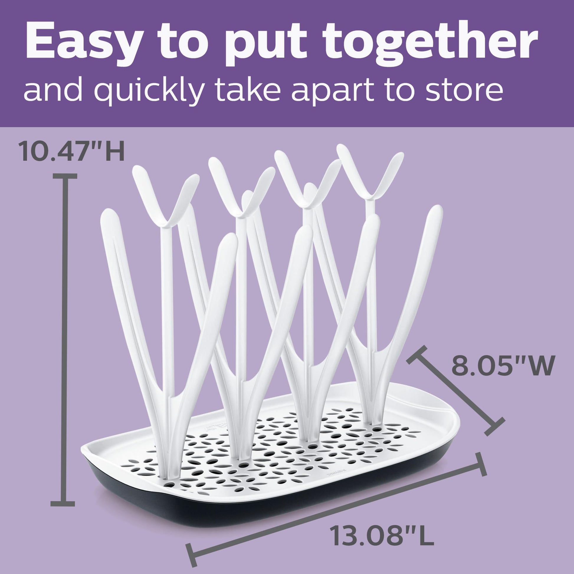 Philips Avent Baby Bottle Drying Rack, White