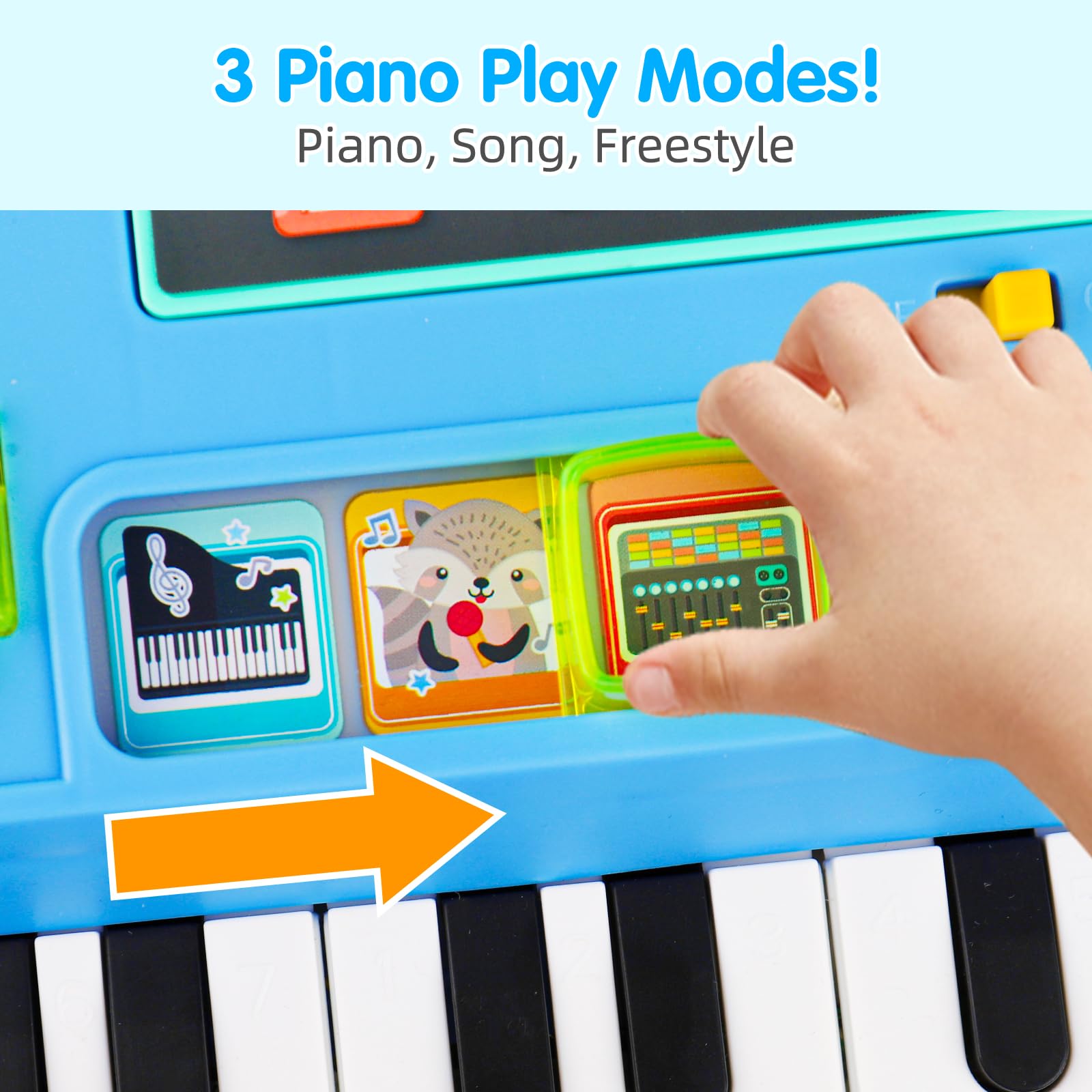 Baby DJ Table Musical Piano Toys for Toddlers Boys Girls with Music & Light