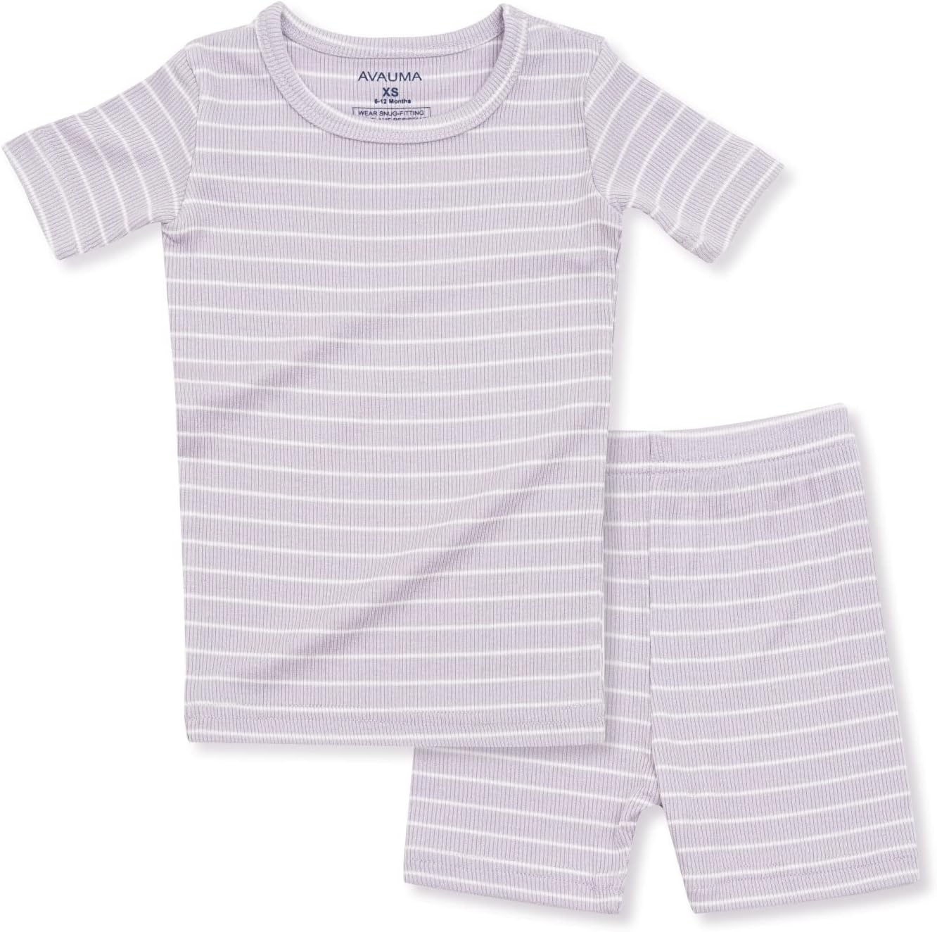 AVAUMA Stripe Pattern Baby Boys Girls Pajama Set Kids Toddler Snug fit Ribbed Sleepwear pjs for Daily Life Style