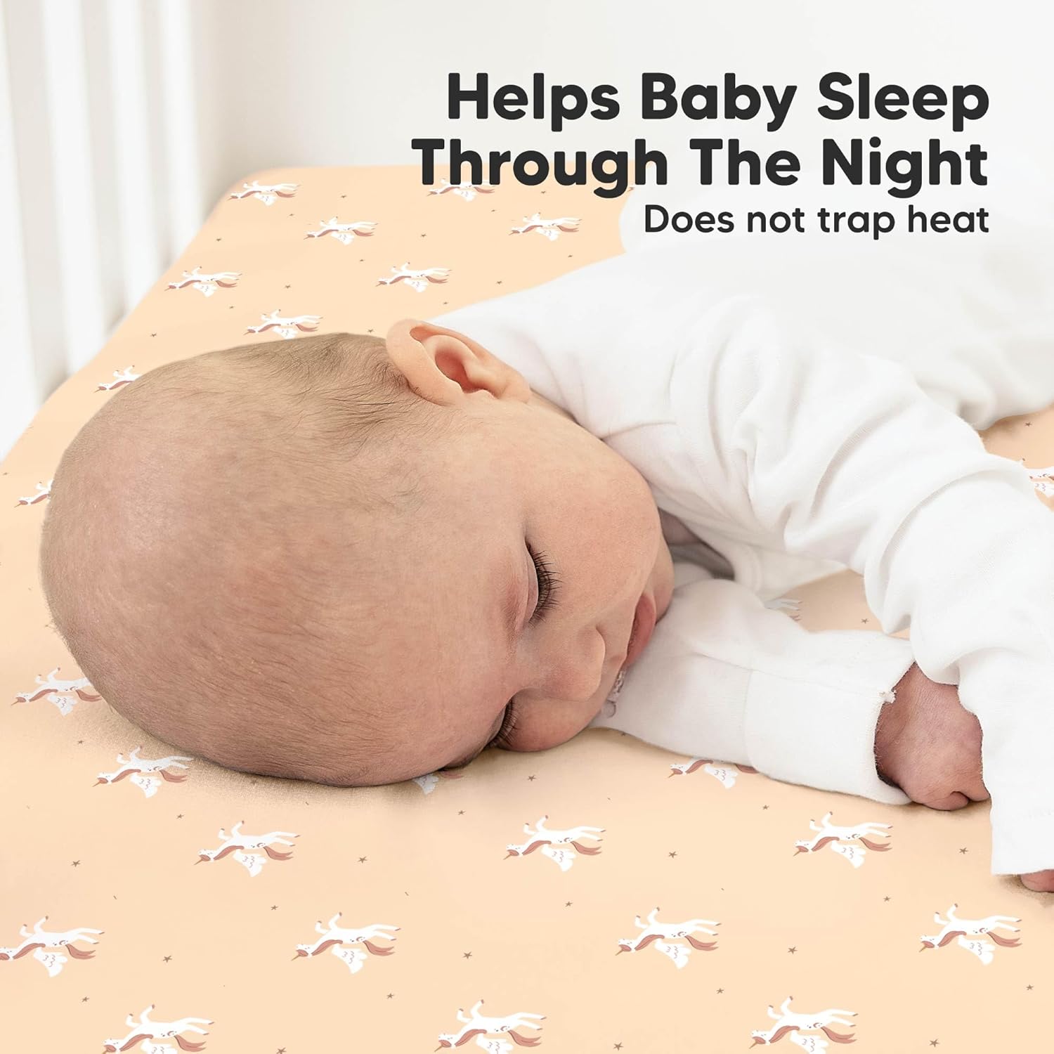 KeaBabies 2-Pack Organic Crib Sheets for Boys, Girls - 52x28 Fitted Crib Mattress Sheet Neutral