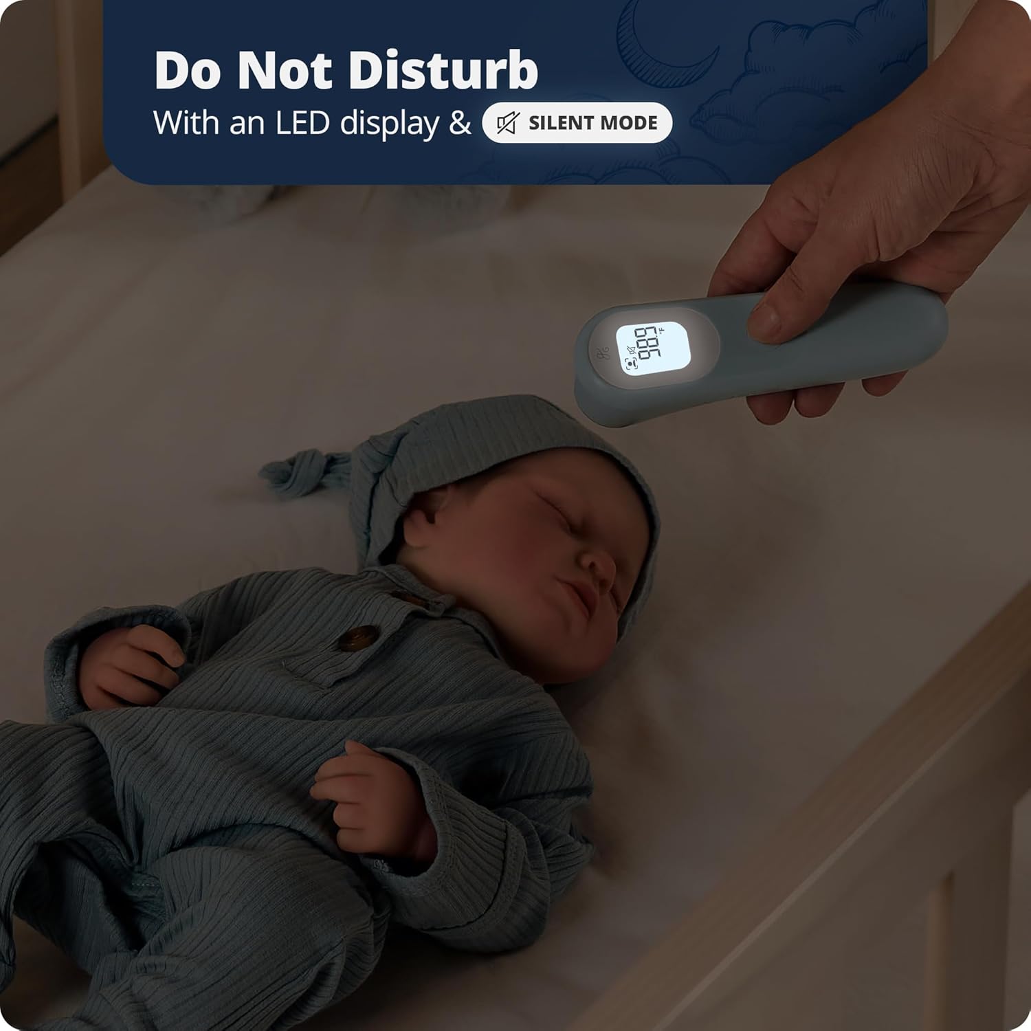 Greater Goods No-Touch Infrared Digital Thermometer for Adults, Kids, and Babies, Forehead