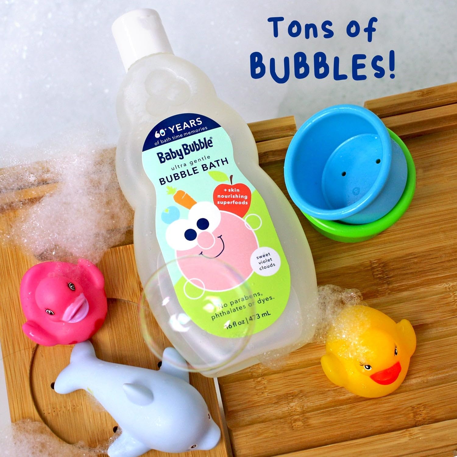 Mr. Bubble Baby Bubble Ultra Gentle Bubble Bath, Sweet Violet Clouds Scent, 16 oz., Pack of 2