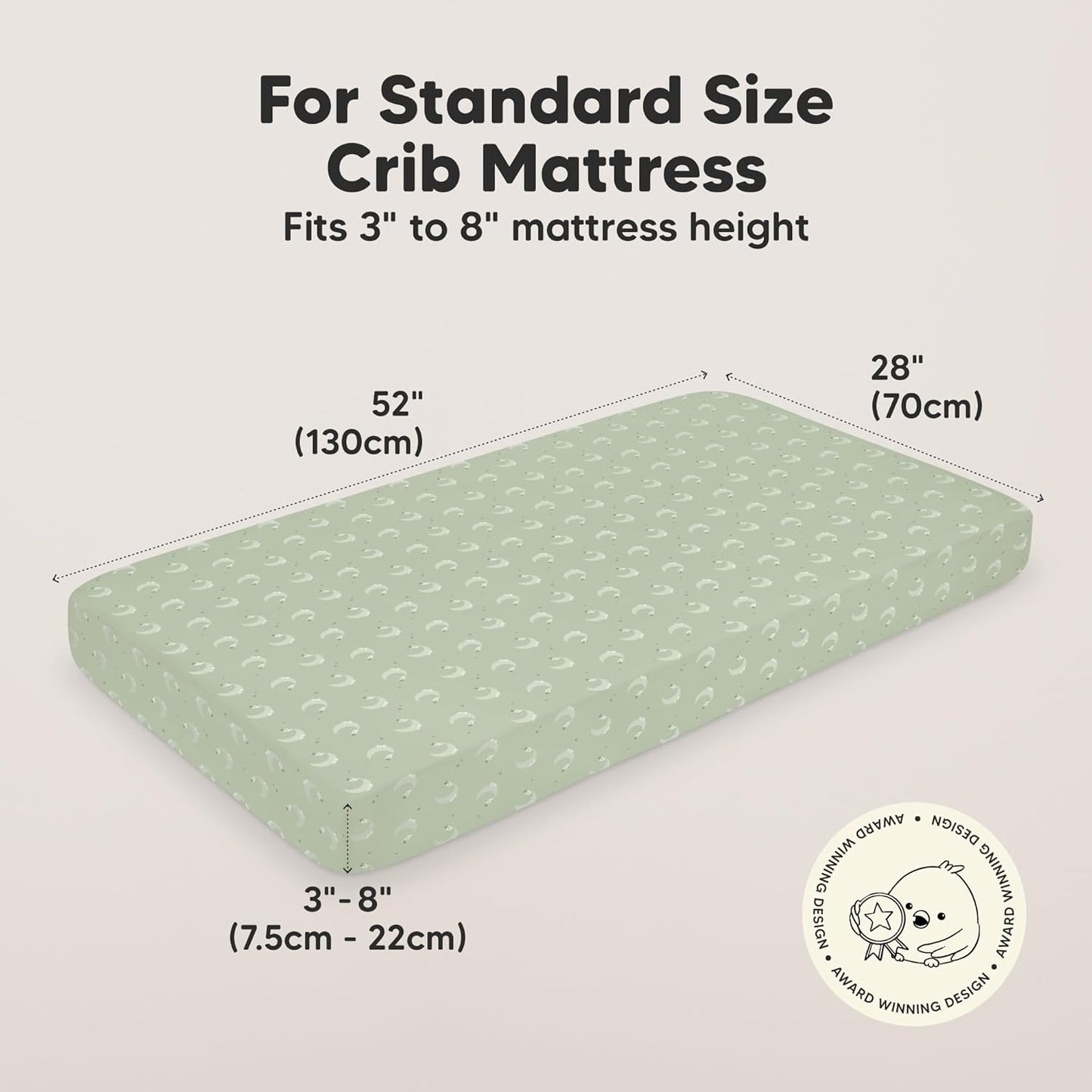 KeaBabies 2-Pack Organic Crib Sheets for Boys, Girls - 52x28 Fitted Crib Mattress Sheet Neutral