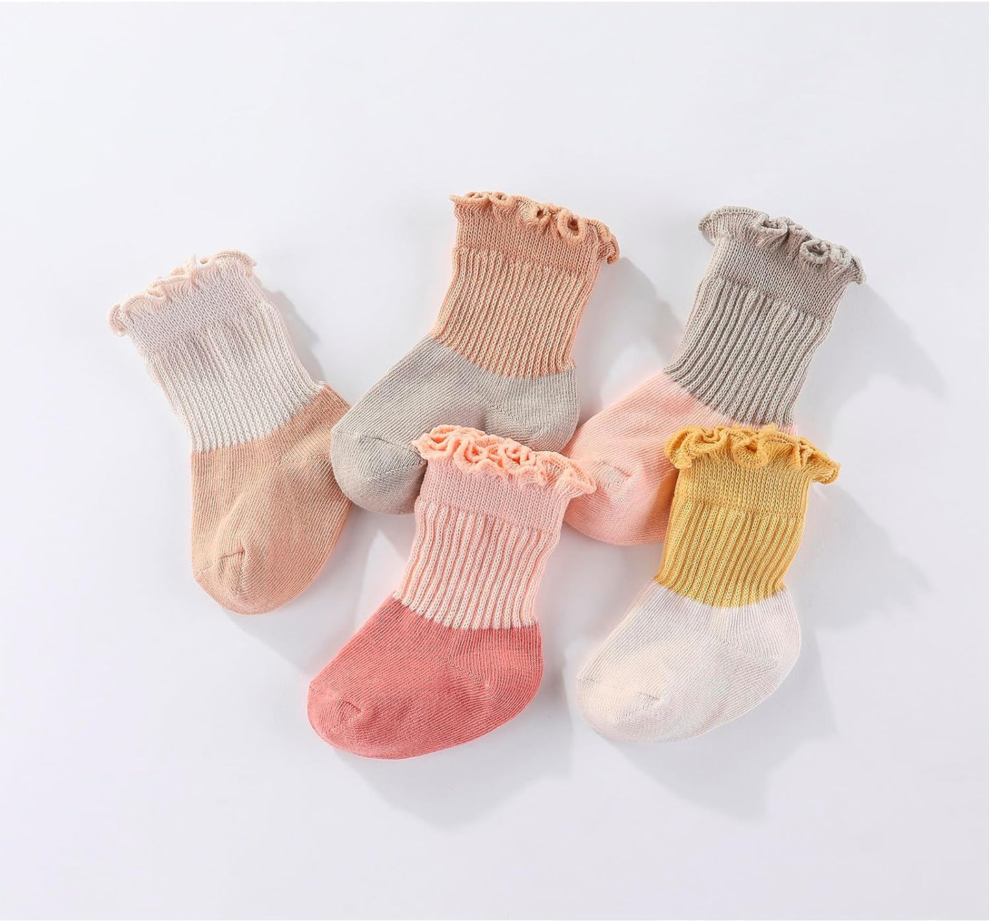Newborn Baby Boy Girl Caps Mittens Socks Set Cotton Baby Essentials Accessories (Hats+Gloves+Socks)
