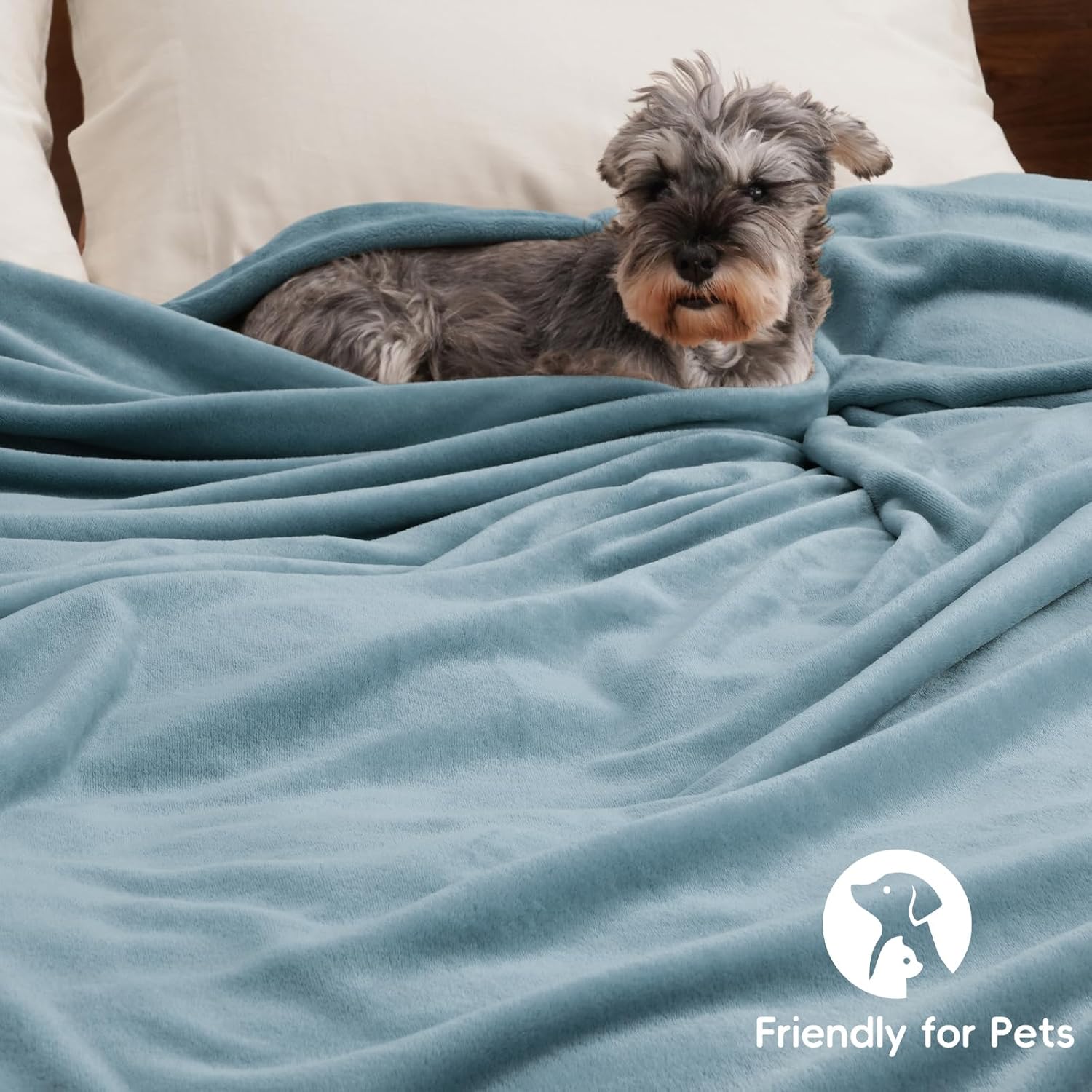 PHF Ultra Soft Fleece Blanket Queen Size, No Shed No Pilling Luxury Plush Cozy 300GSM Lightweight