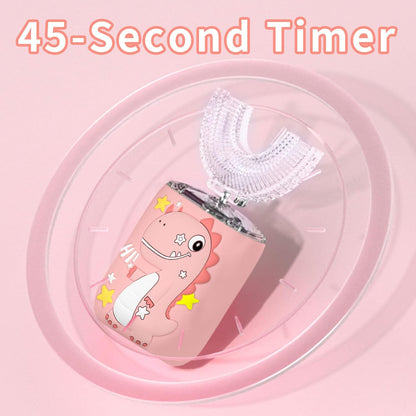 Kids Electric U Shaped Toothbrush,Kids Sonic Full Mouth Toothbrush with 4 Soft Brush Head Automatic