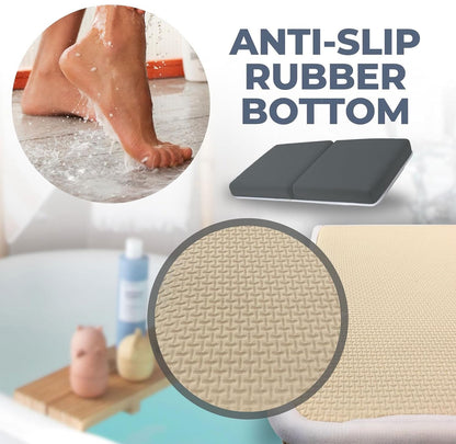 Comfortable Baby Bath Kneeler and Elbow Rest Pad Set – Thick Memory Foam Bath Kneeling Pad with