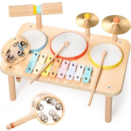 WINGYZ Kids Drum Set, 9-in-1 Montessori Toys