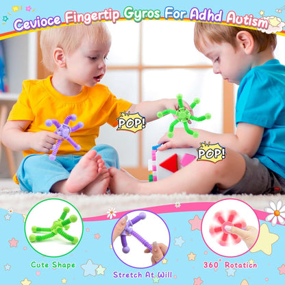 Cevioce Fidget Toys for Kids Adults, 2Pc Fidget Spinner Toys, Sensory Toys for Kids 8 9 10, Toys for Boys Girls, Presents for Men Women Kids Thanksgiving Birthday Christmas Party(A)