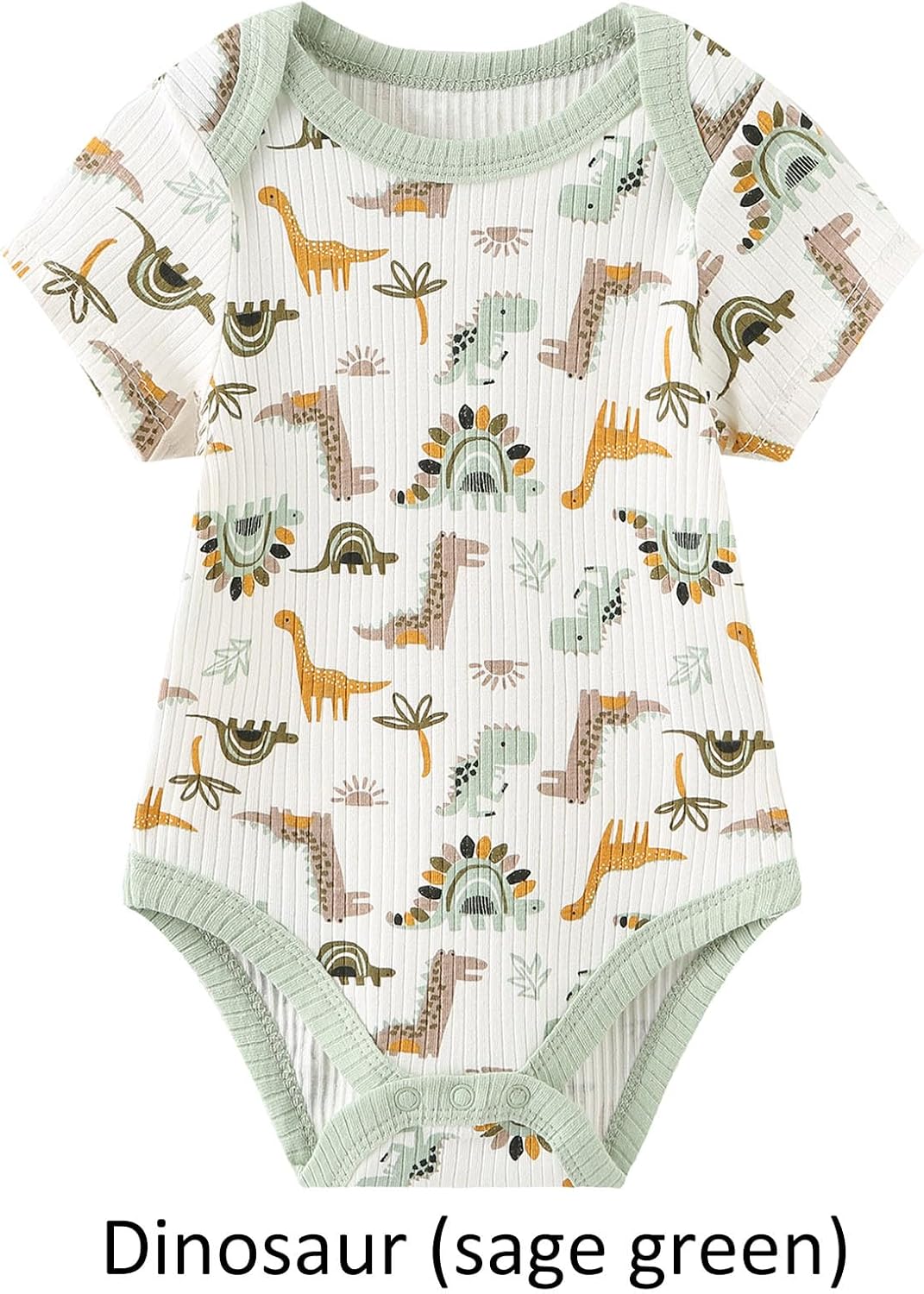 Baby Bodysuit and Pant Set Summer Ribbed Mix Match Infant Boy Girl Clothes Outfits