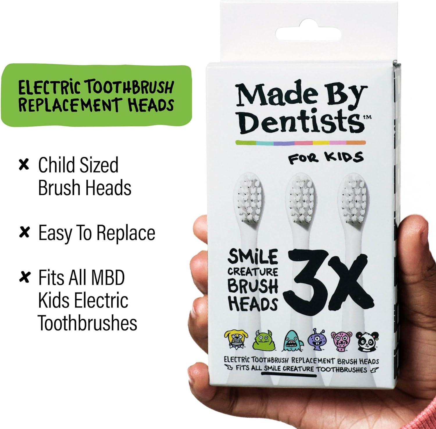 Kids Electric Toothbrush - Rechargeable Vibrating Toothbrush with Timer, Includes 6 Replacement