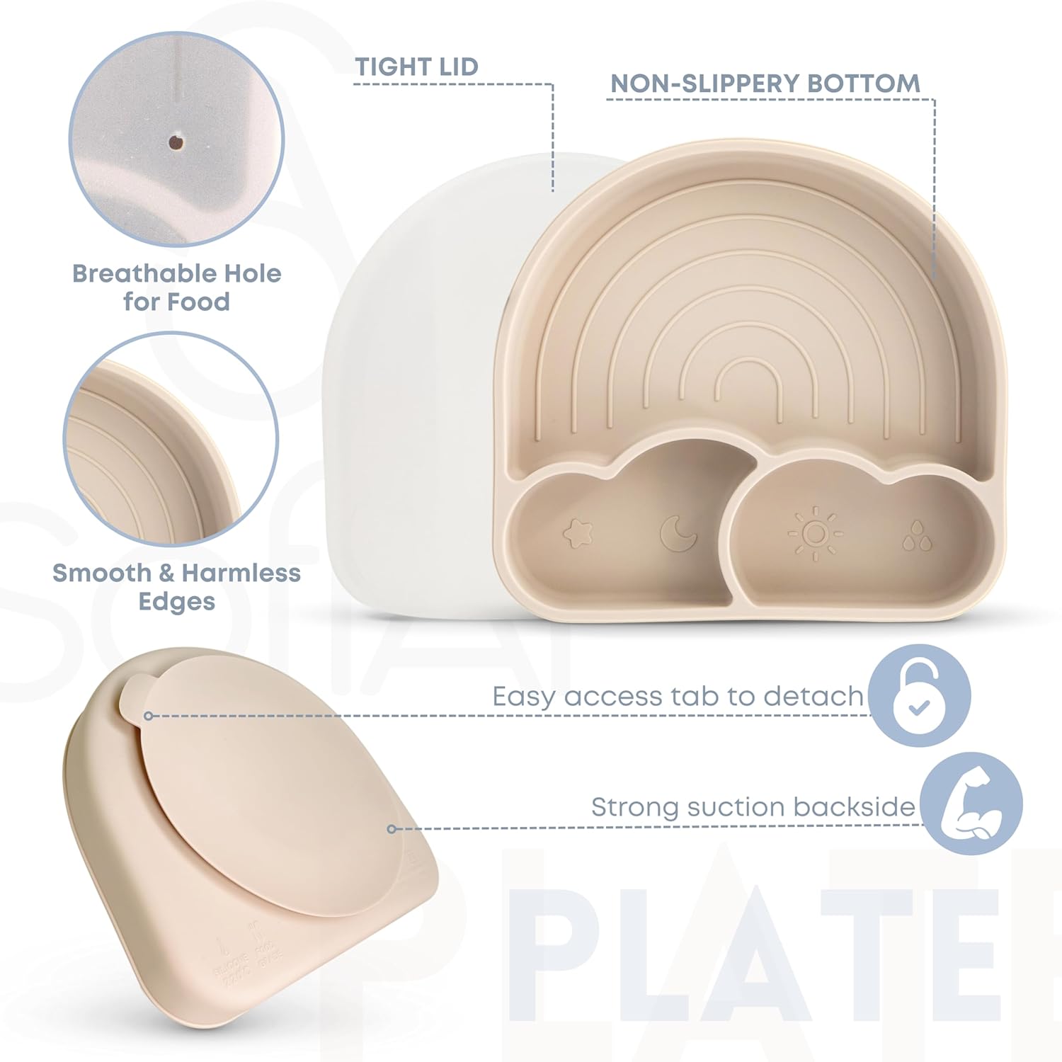 All In One Silicone Feeding Set - Safe for 6-12 Months - Non-Toxic Baby Led Weaning Supplies