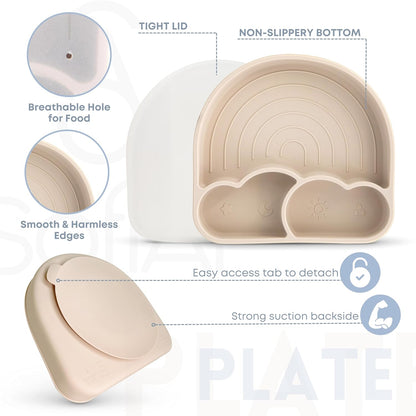 All In One Silicone Feeding Set - Safe for 6-12 Months - Non-Toxic Baby Led Weaning Supplies