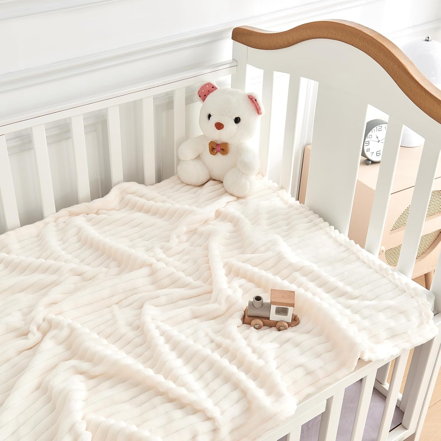 Soft Fleece Baby Blanket Ultra Cozy Baby Blankets for Boys Girls Warm and Lightweight Infant