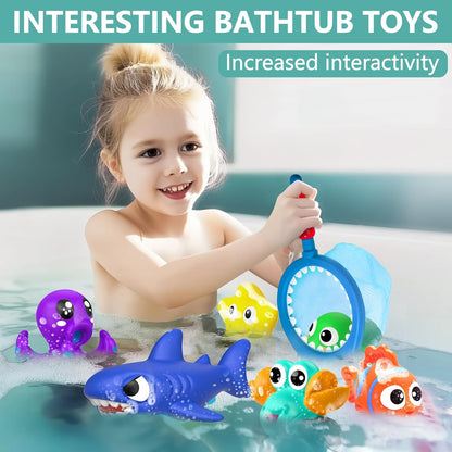 No Hole Mold Free Baby Bath Toys for Kids Ages 1-3,Water Toys for Babies and Toddlers,Ocean Animal