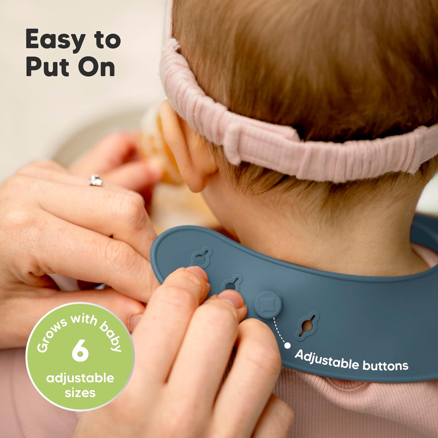 KeaBabies 2-Pack Silicone Baby Bibs for Eating - Sturdy Food-Grade Silicone Bibs for Babies Girl