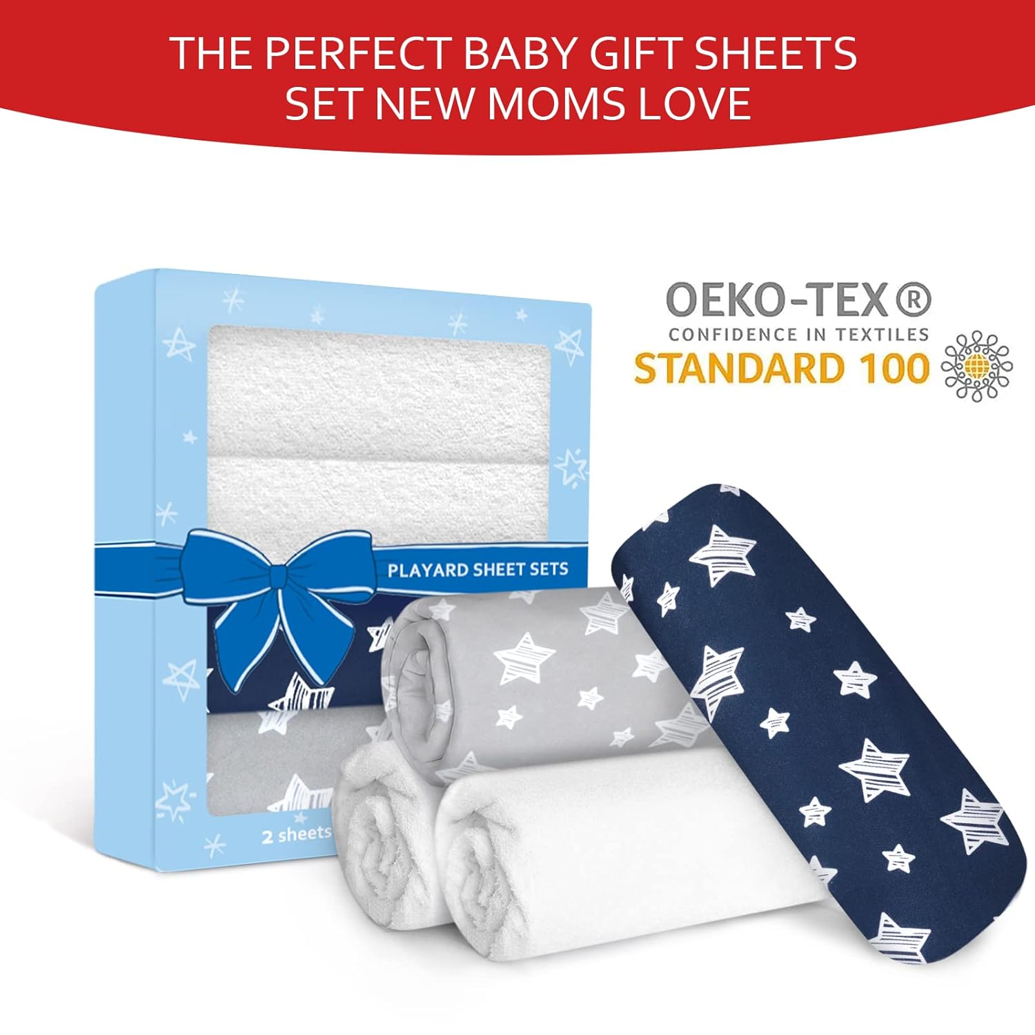 Pack and Play Sheets & Waterproof Terry Pack N Play Mattress Protector Pad Cover 4 Pack, Viscose