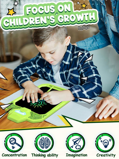 LCD Writing Tablet Doodle Board 10 Inch, Colorful Drawing Pad, Electronic Drawing Tablet, Drawing Pads,Travel Gifts for Kids Ages 3 4 5 6 7 8 Year Old Girls Boys (Powerful Warrior)