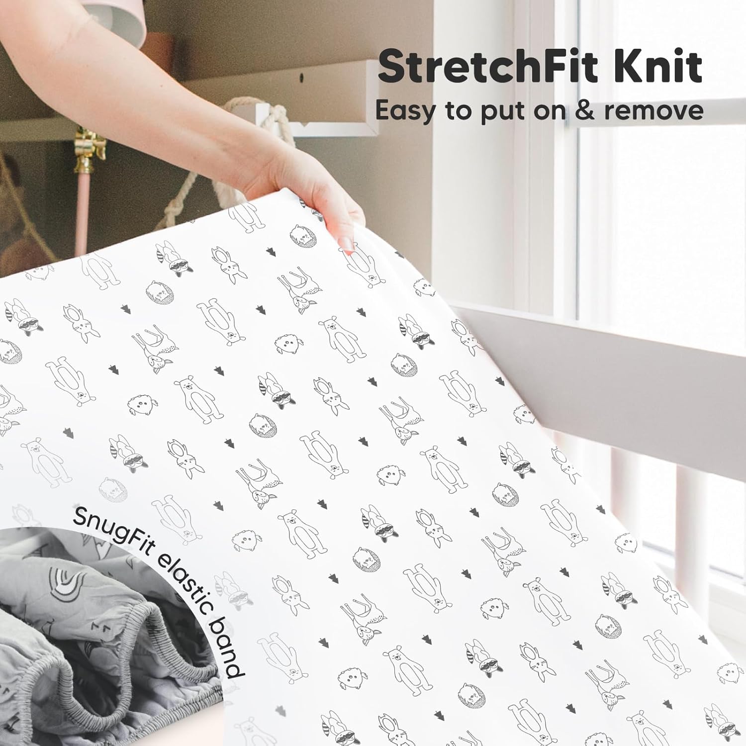 KeaBabies 2-Pack Baby Crib Sheets for Boys, Girls - 52x28 Viscose Derived from Bamboo Toddler Bed