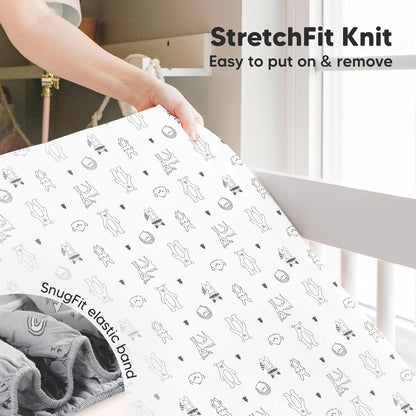 KeaBabies 2-Pack Baby Crib Sheets for Boys, Girls - 52x28 Viscose Derived from Bamboo Toddler Bed