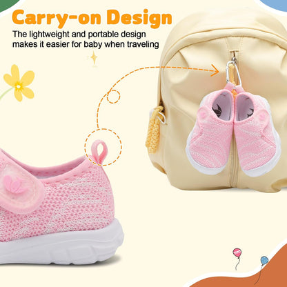FEETCITY Baby Shoes Boys Girls First Walking Shoes Infant Sneakers Lightweight Slip On Shoe