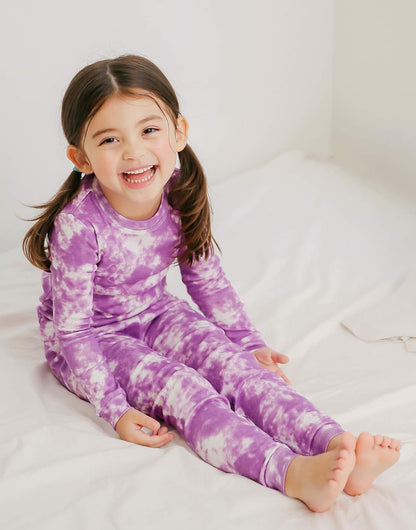 VAENAIT BABY 12M-12Y Toddler Kids Boys Girls 100% Cotton Marbling Tiedye Sung Fit Sleepwear Pajamas 2pcs Pjs Set
