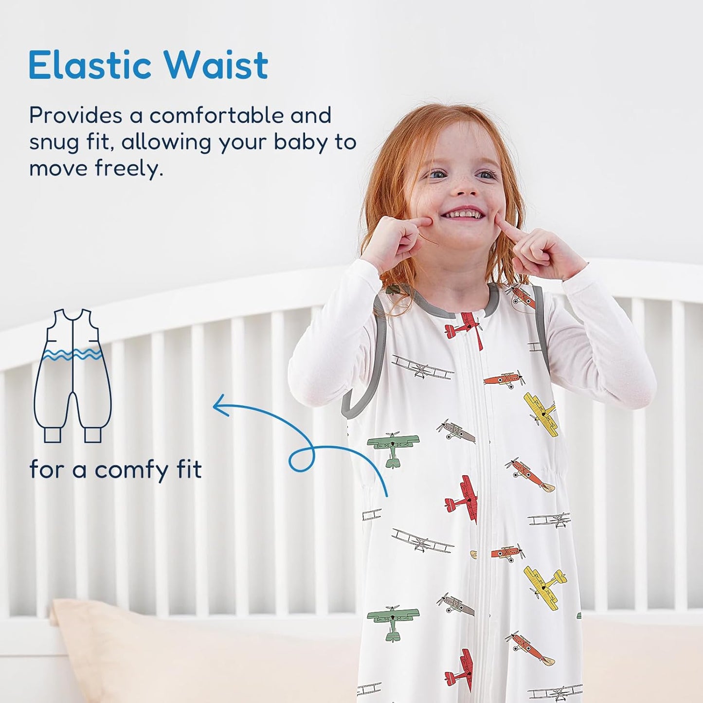 TotAha Toddler Sleep Sack with Legs, 0.5 TOG Light and Soft Baby Sleeping Bag, Walker Sleep Sack