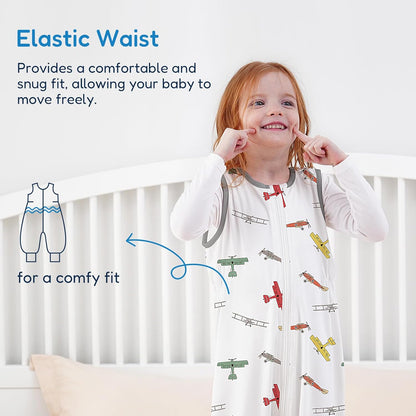 TotAha Toddler Sleep Sack with Legs, 0.5 TOG Light and Soft Baby Sleeping Bag, Walker Sleep Sack
