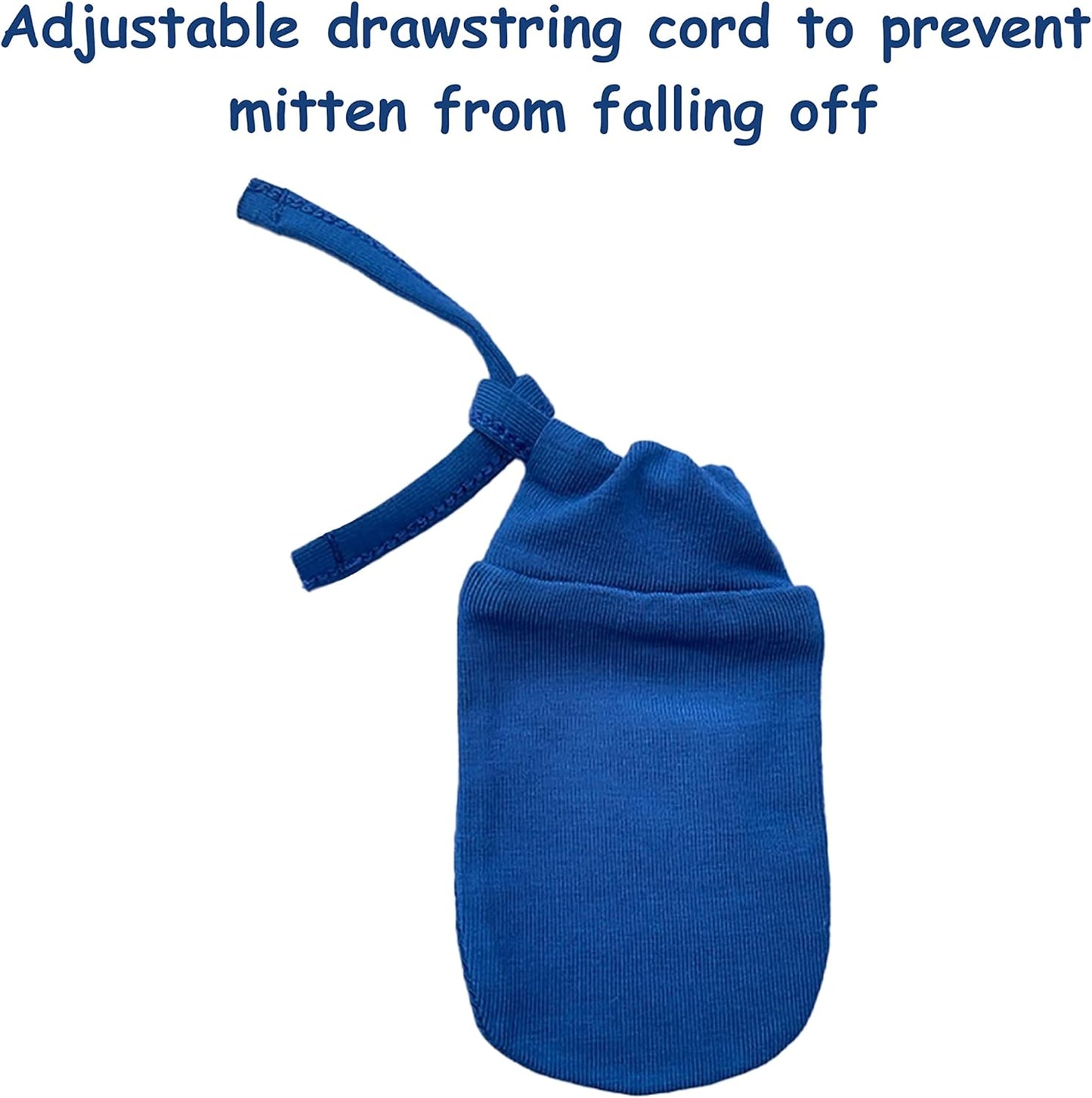 Bamboo Baby Mittens for Eczema, 0-6 Months, Baby Gloves for Dry Skin, Overnight Moisturizing Gloves, 3 Pairs