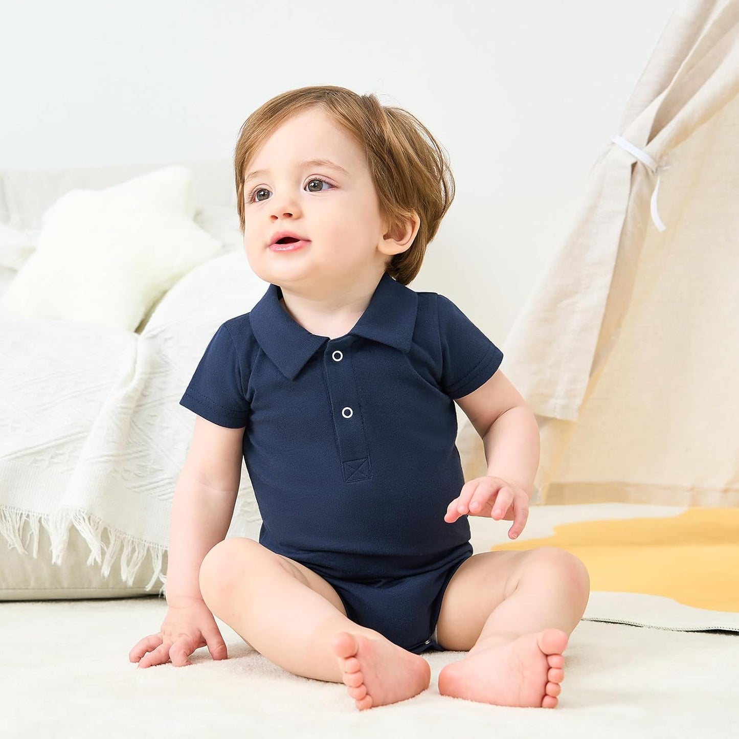 pureborn Baby Boys Girls Bodysuit Super Soft Cotton Romper 0-24 Months