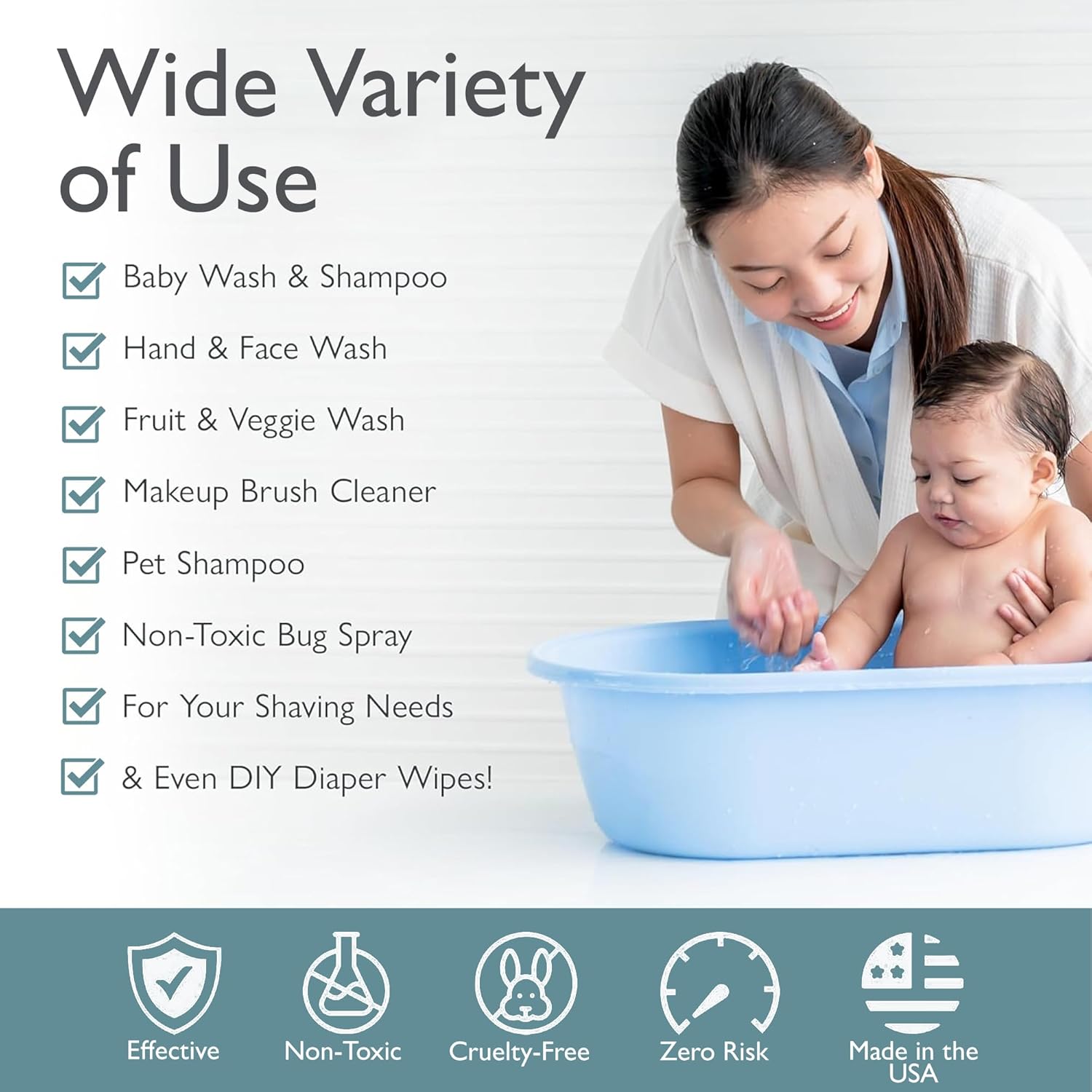 SoCal Suds & Company Gentle Botanical Baby Wash for Sensitive Skin - 2-in-1 Organic Foaming Shampoo